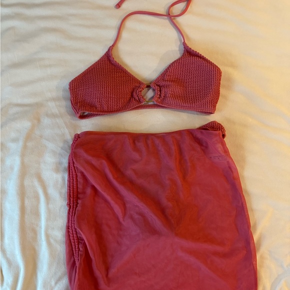 Pink Textured Bikini Set - Picture 4 of 9